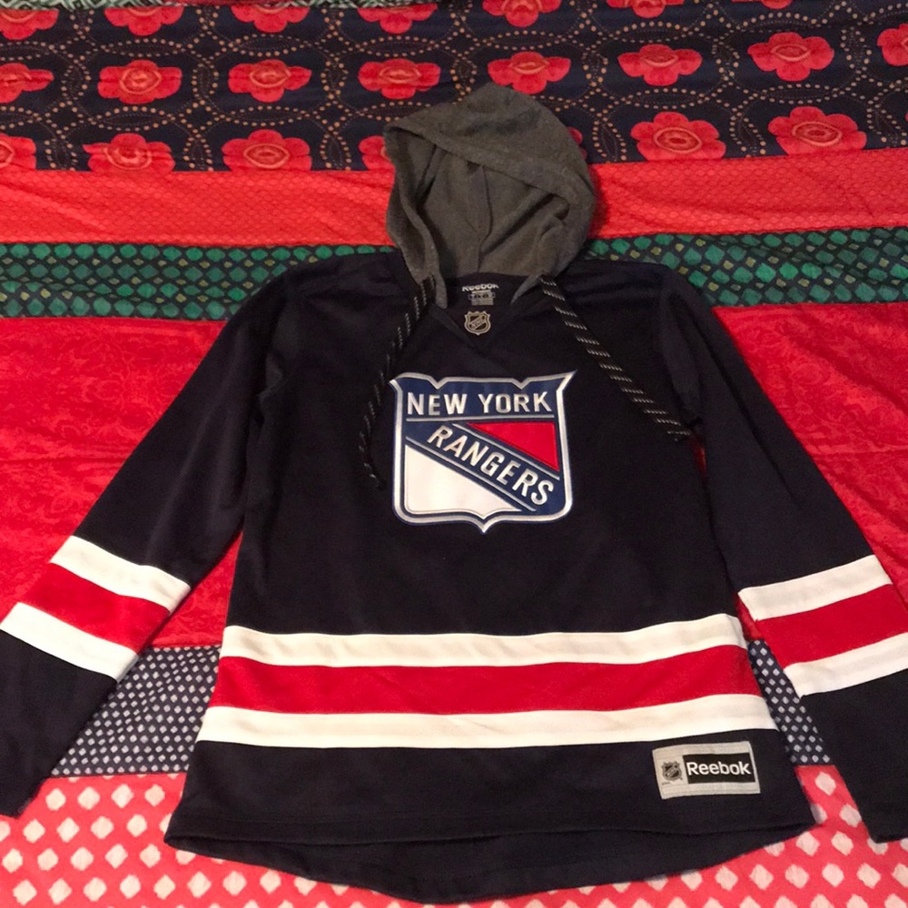NWOT Women’s Reebok NYR Jersey Hoodie Pullover